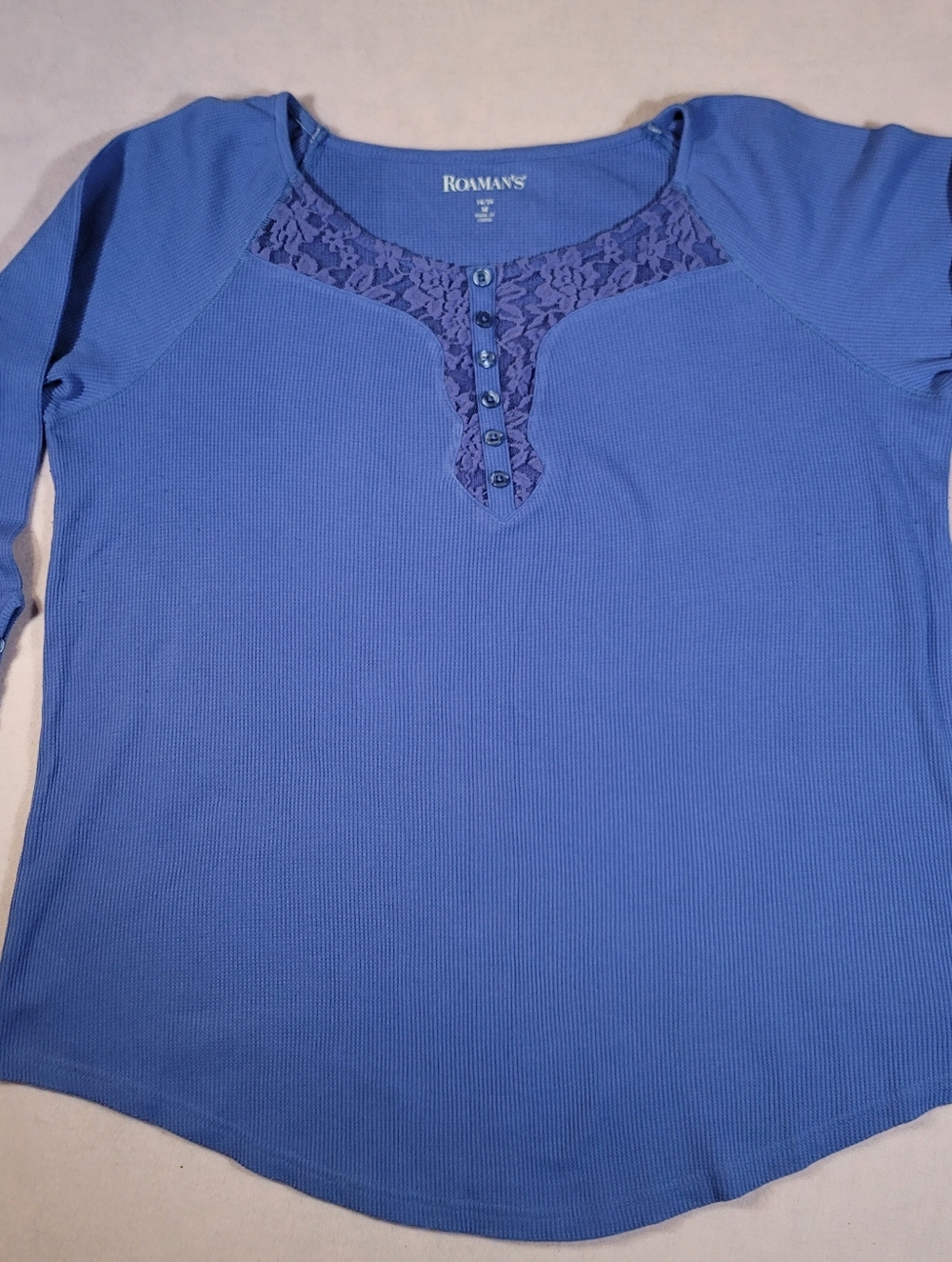 0911. EUC ~ Roaman's ~ Periwinkle Blue ~ 14/16 ~ Thermal Fabric Done Fancy💜